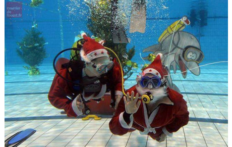 Bapteme de plongée pere noel